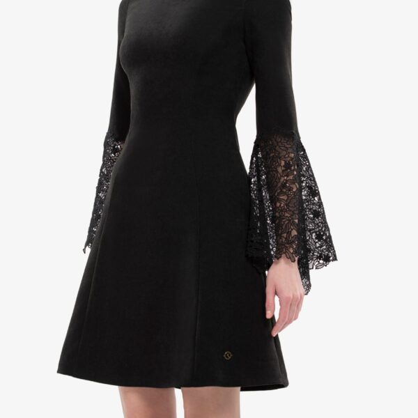 Saiid Kobeisy High neck short lace dress