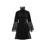 Saiid Kobeisy High neck short lace dress