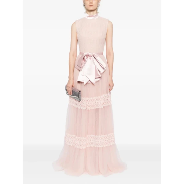 Saiid Kobeisy Lace long dress, view 5
