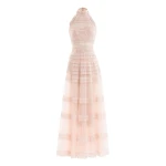 Saiid Kobeisy Lace striped long dress