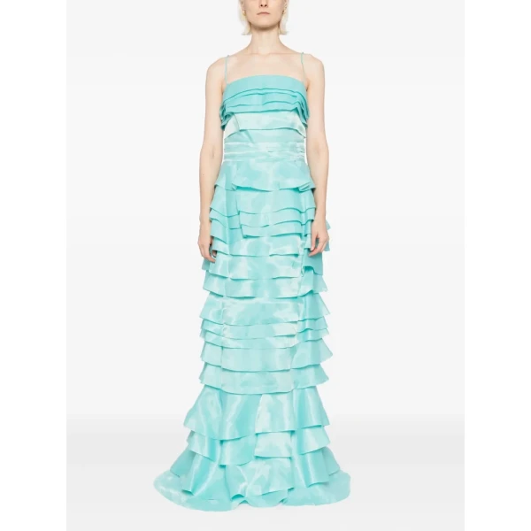 Saiid Kobeisy Layered organza long dress, view 5