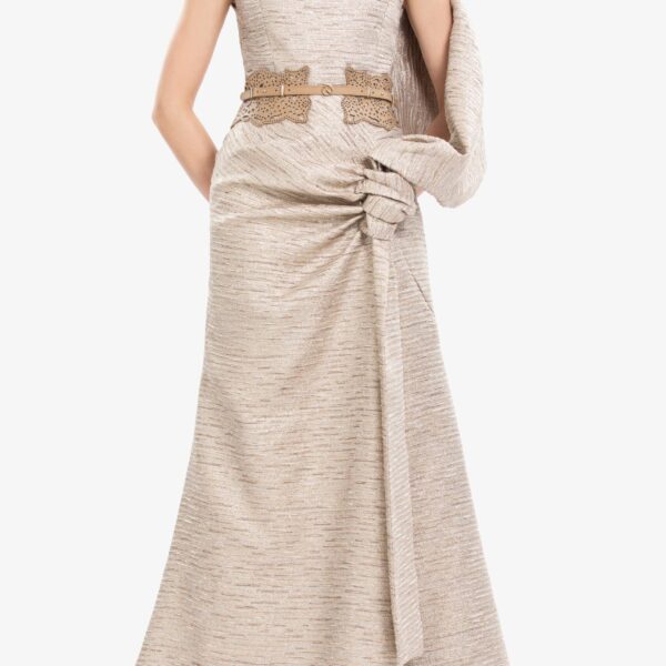 Saiid Kobeisy Light gold brocade dress