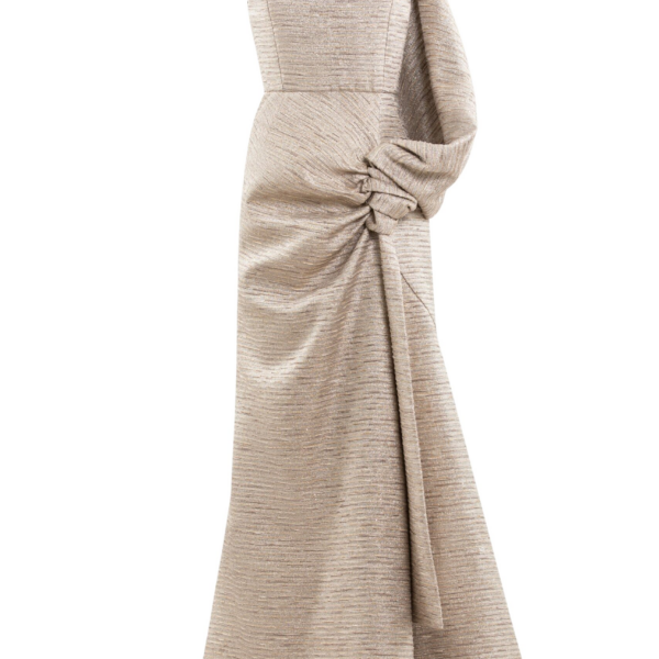 Saiid Kobeisy Light gold brocade dress