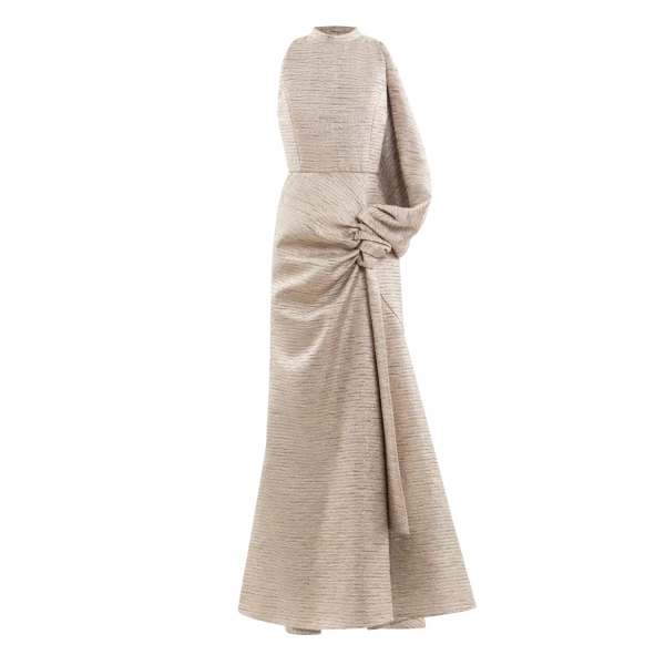 Light gold brocade dress