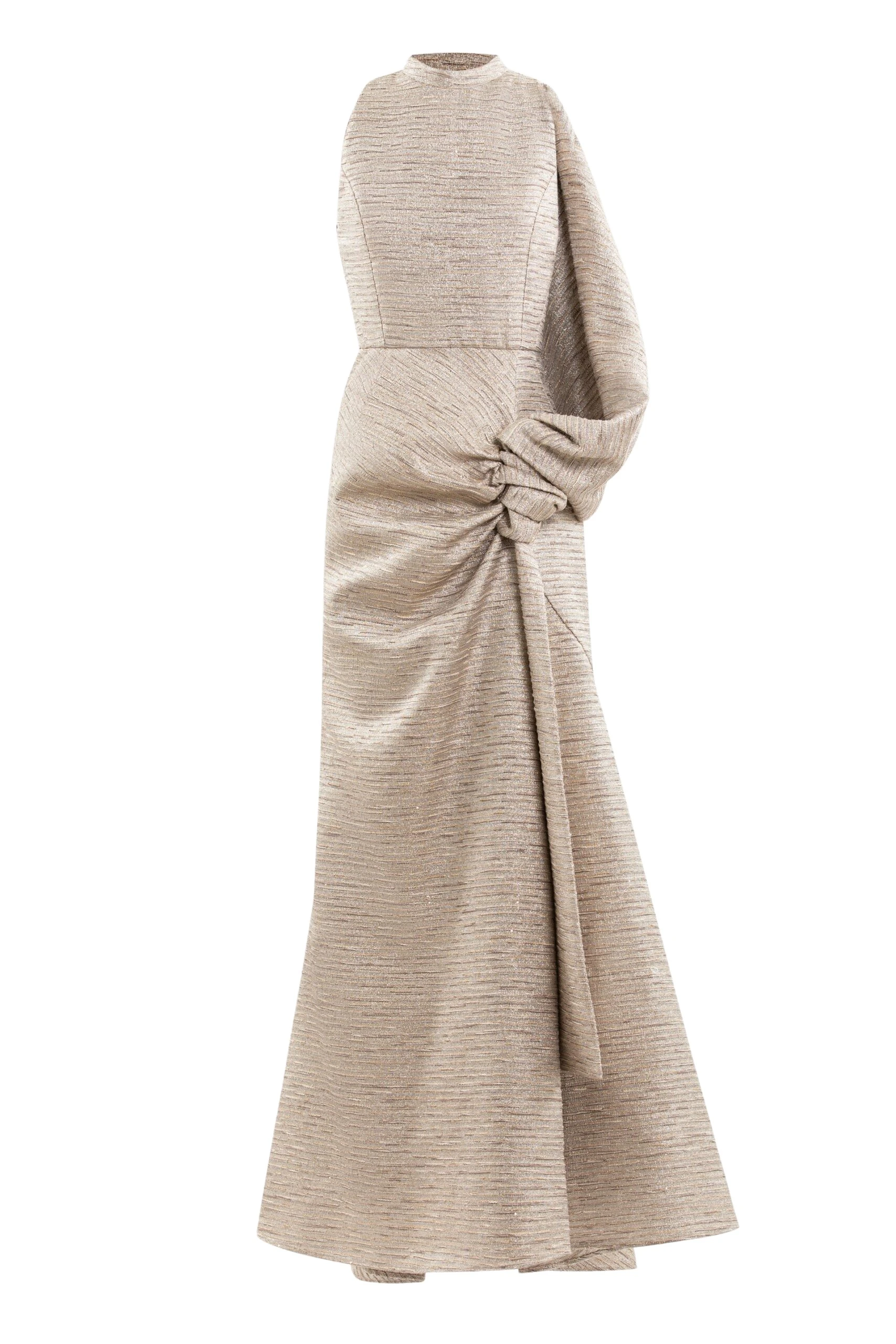 Saiid Kobeisy Light gold brocade dress