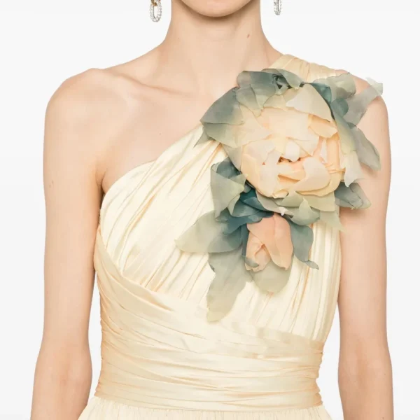Saiid Kobeisy Long coco pleated dress