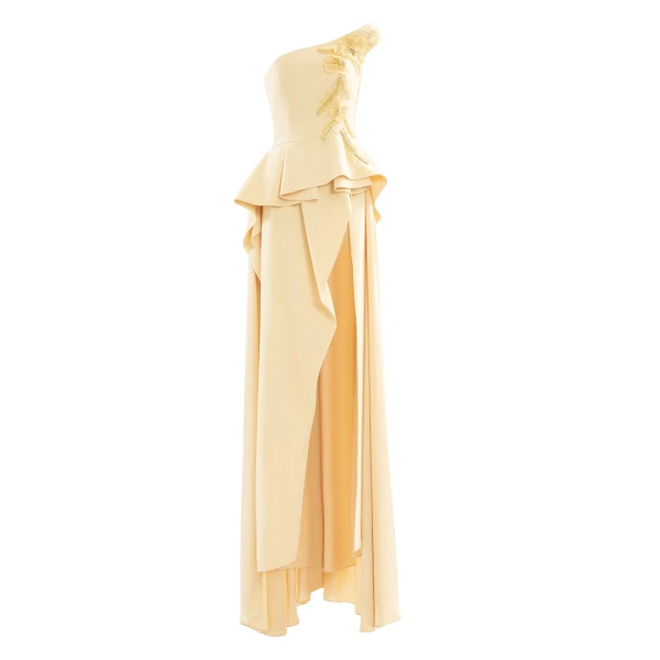 Saiid Kobeisy Long crepe embellished dress