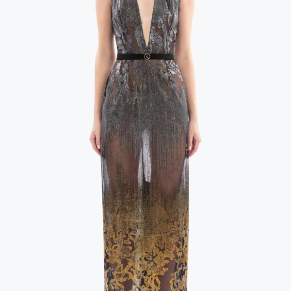 Saiid Kobeisy Long embellished fitted dress