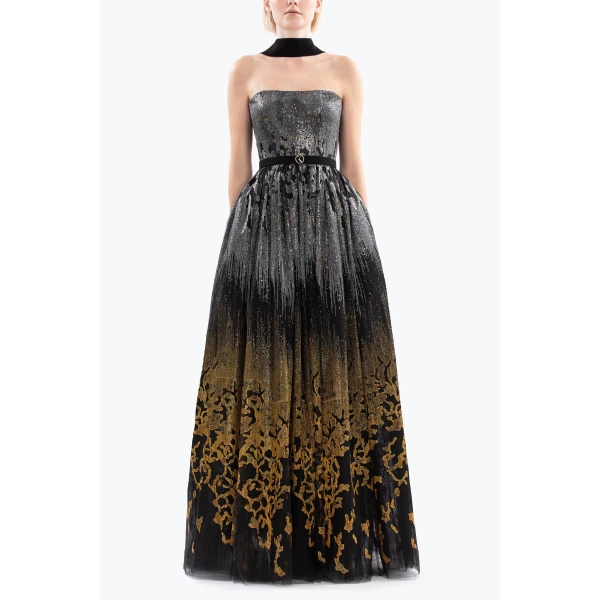 Saiid Kobeisy Long embellished gown, view 2