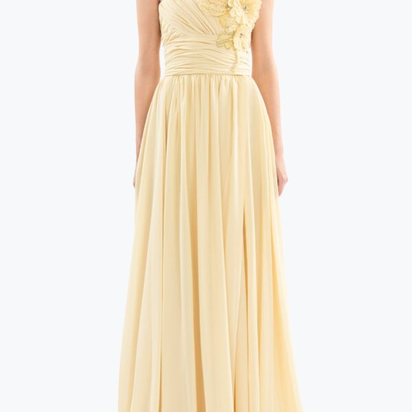 Saiid Kobeisy Long gathered dress