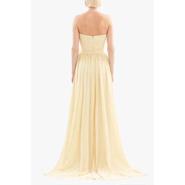 Saiid Kobeisy Long gathered dress, view 3