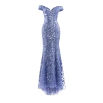 Saiid Kobeisy Off-Shoulder Sequin Embroidered Long Dress
