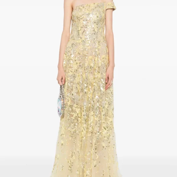 Saiid Kobeisy Off-shoulder long embroidered dress