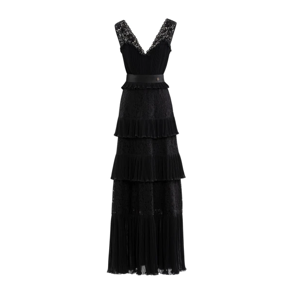 Saiid Kobeisy Pleated lace dress