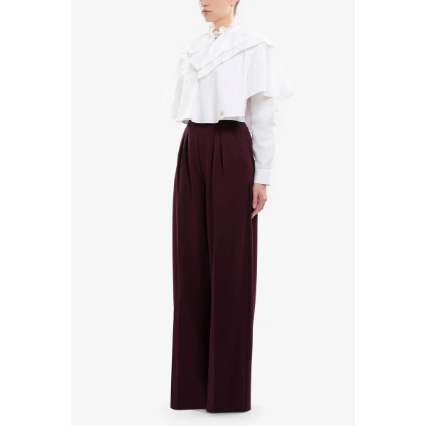 Saiid Kobeisy Poplin chemise Top, view 3