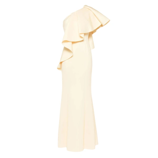 Saiid Kobeisy Ruffled scuba long dress