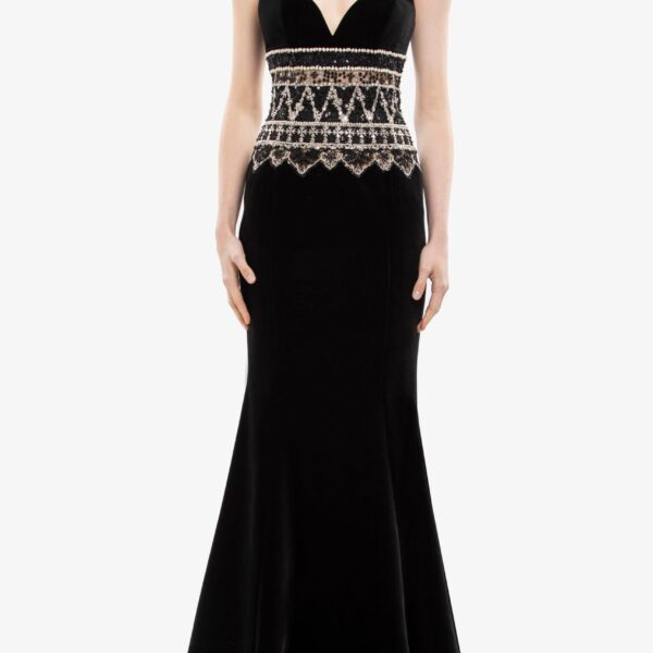 Saiid Kobeisy Strapless Dress with Embroidered Detailing