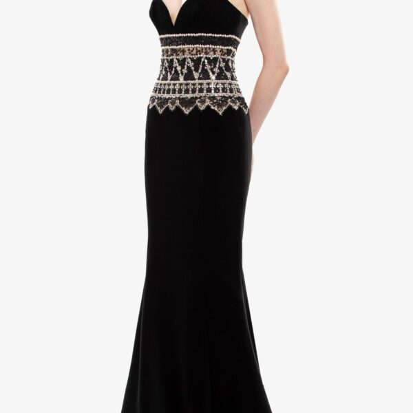 Saiid Kobeisy Strapless Dress with Embroidered Detailing
