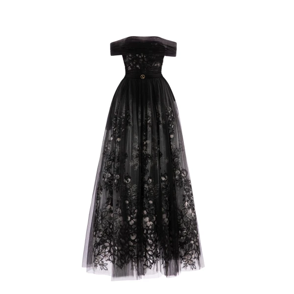 Saiid Kobeisy Tulle gathered dress