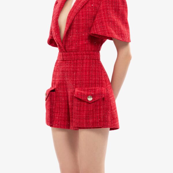 Saiid Kobeisy Tweed short jumpsuit