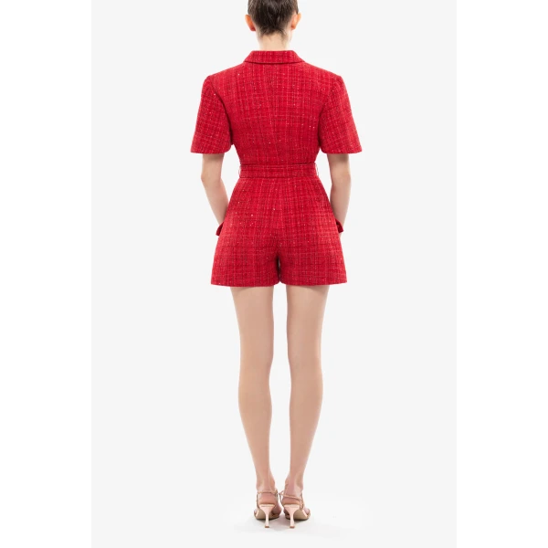 Saiid Kobeisy Tweed short jumpsuit, view 4