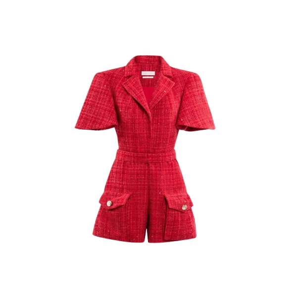 Saiid Kobeisy Tweed short jumpsuit