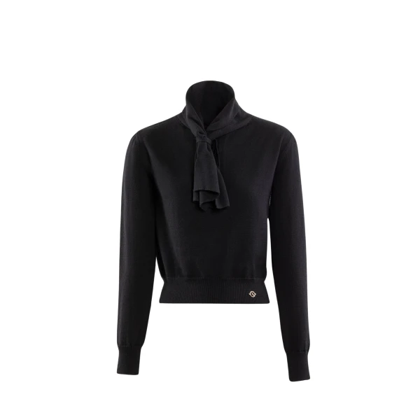 Saiid Kobeisy Wool bow blouse