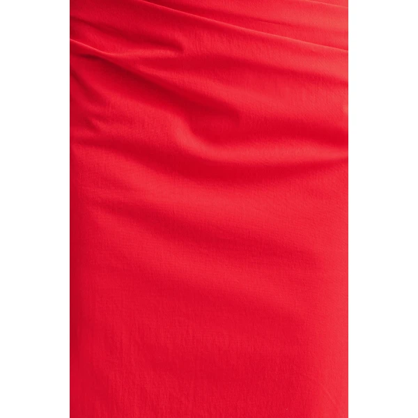 Campbell Ruffle Draped Maxi Dress - Goji - Image 9