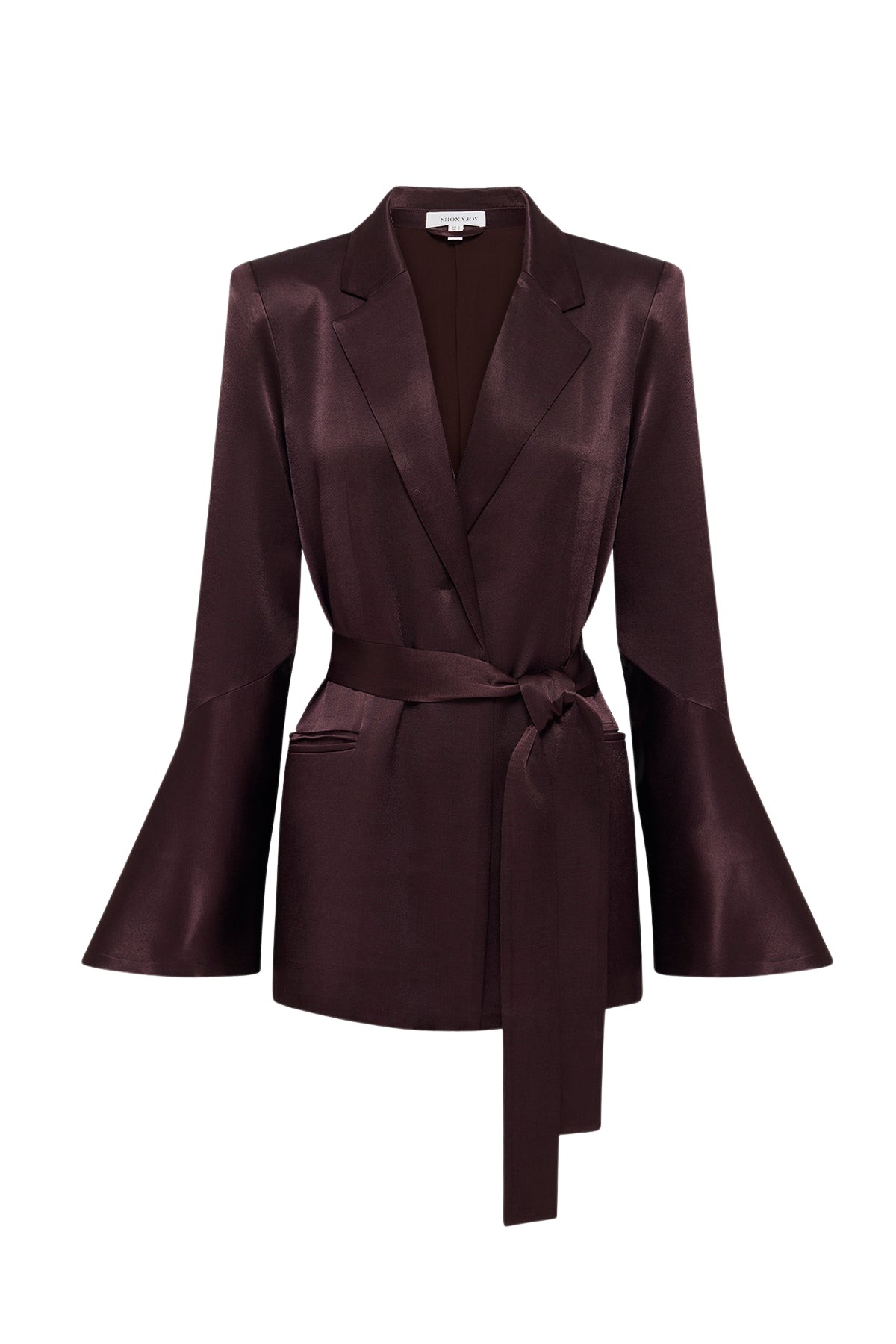 Shona Joy La Lune Flared Sleeve Belted Blazer – Espresso