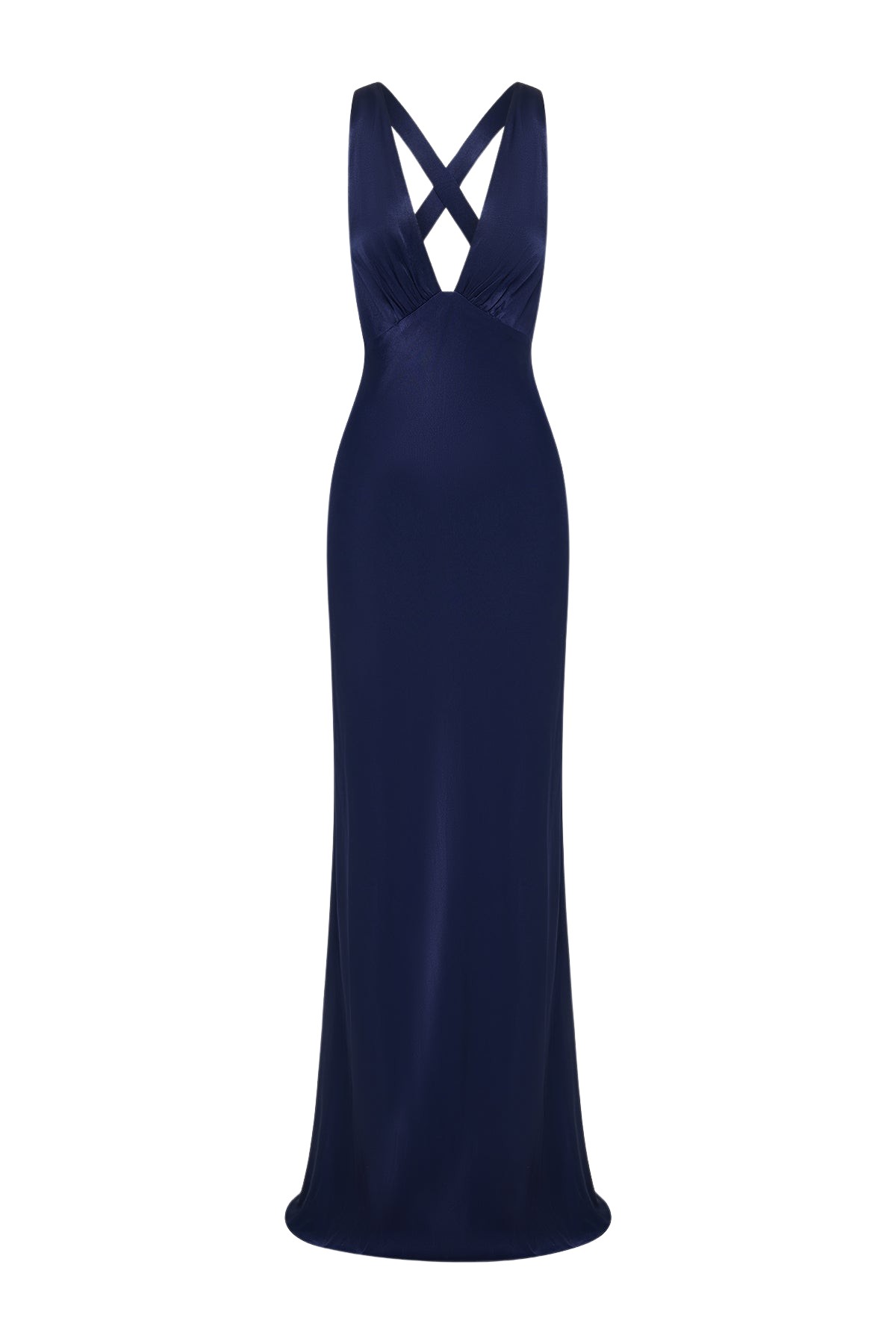 Shona Joy La Lune Plunged Cross Back Maxi Dress – Midnight