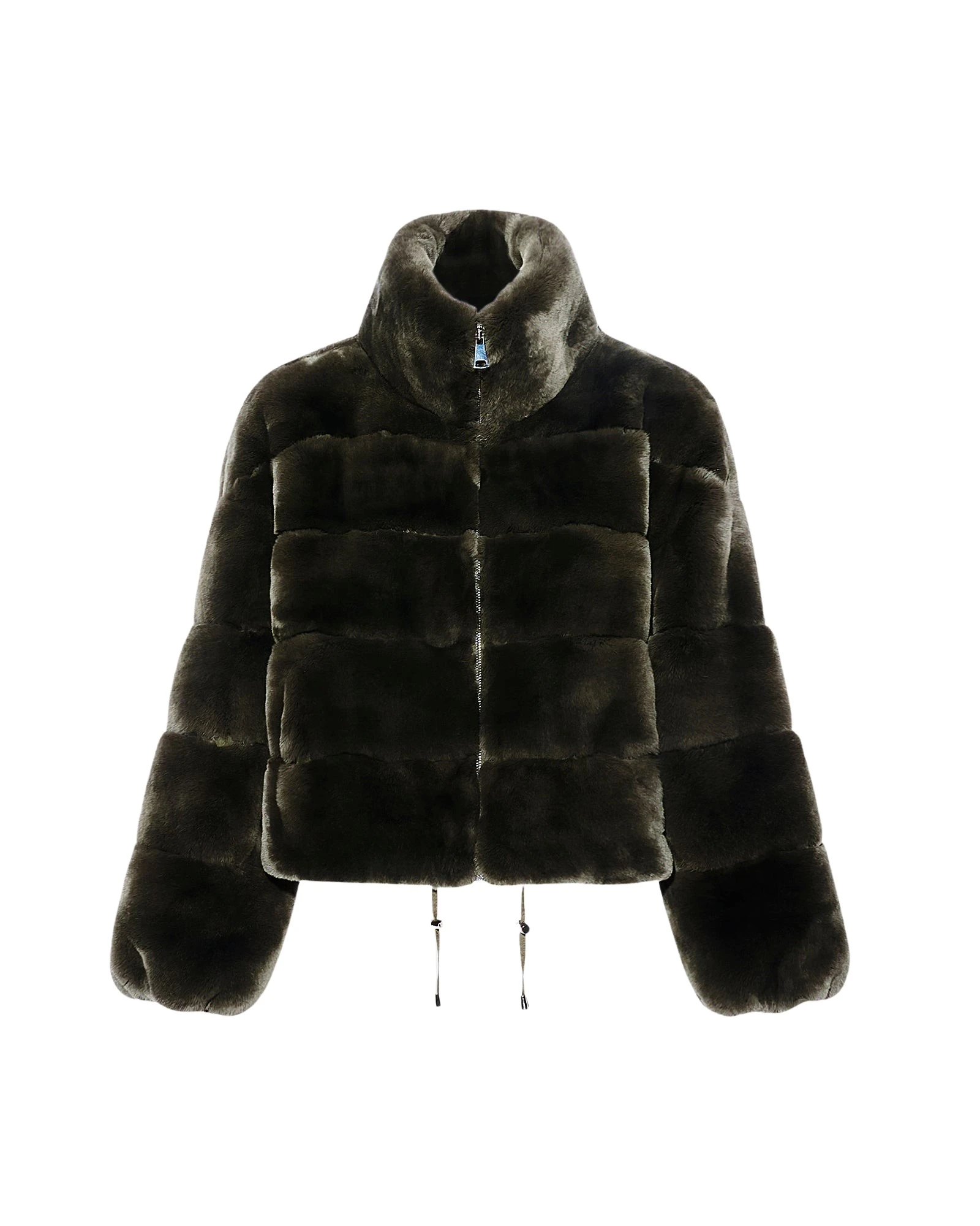 Yves-Salomon-Boxy-jacket-in-technical-fabric-reversible-rex-rabbit-fur-725144_nobg Woman wearing Yves Salomon shearling fur coat – luxury outerwear at Coveti