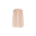 Woman wearing Yves Salomon shearling fur coat – luxury outerwear at Coveti