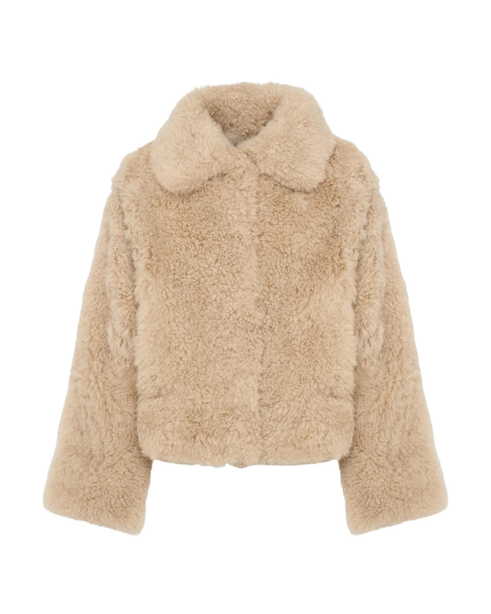 Yves-Salomon-Cashmere-lambskin-and-Merino-knit-jacket99971_nobg Woman wearing Yves Salomon shearling fur coat – luxury outerwear at Coveti