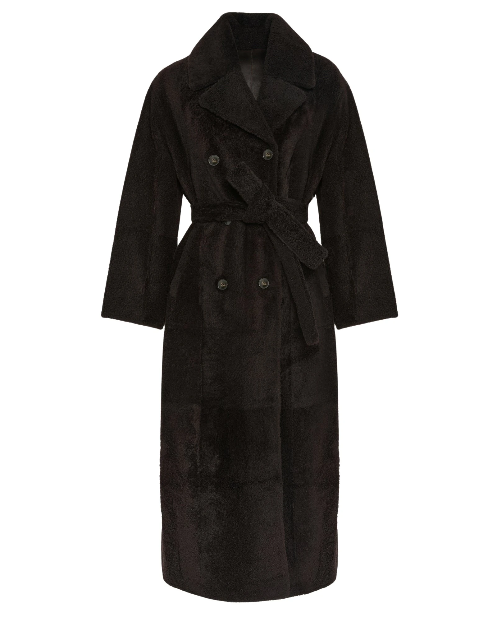 Yves-Salomon-Double-breasted-astrakan-style-lambskin-shearling-coat52169_nobg Woman wearing Yves Salomon shearling fur coat – luxury outerwear at Coveti