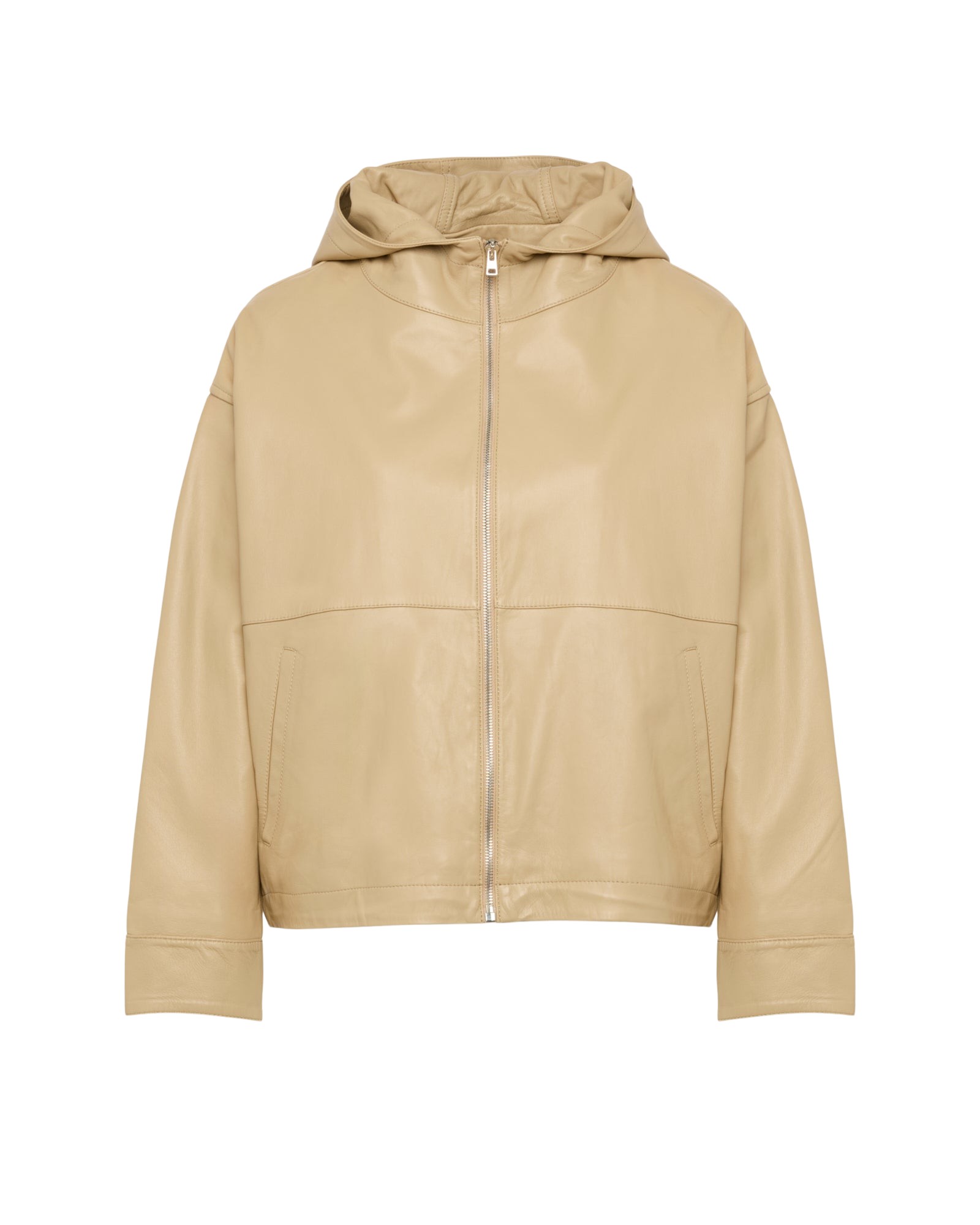 Yves Salomon Hoodie jacket in lamb leather