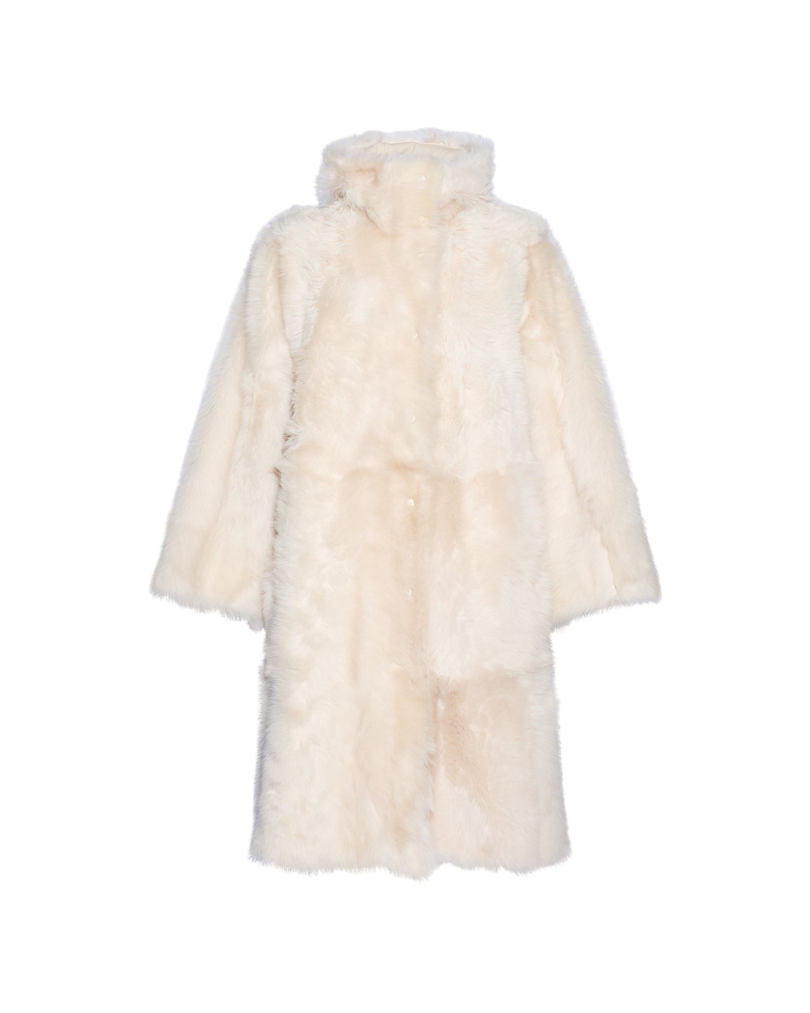 Yves Salomon Long Toscana lambskin parka styled coat