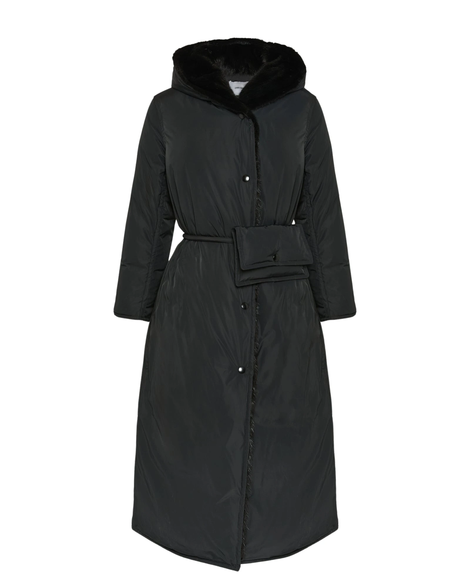 Yves-Salomon-Long-down-jacket-in-technical-fabric-and-mink-fur38658_nobg Woman wearing Yves Salomon shearling fur coat – luxury outerwear at Coveti