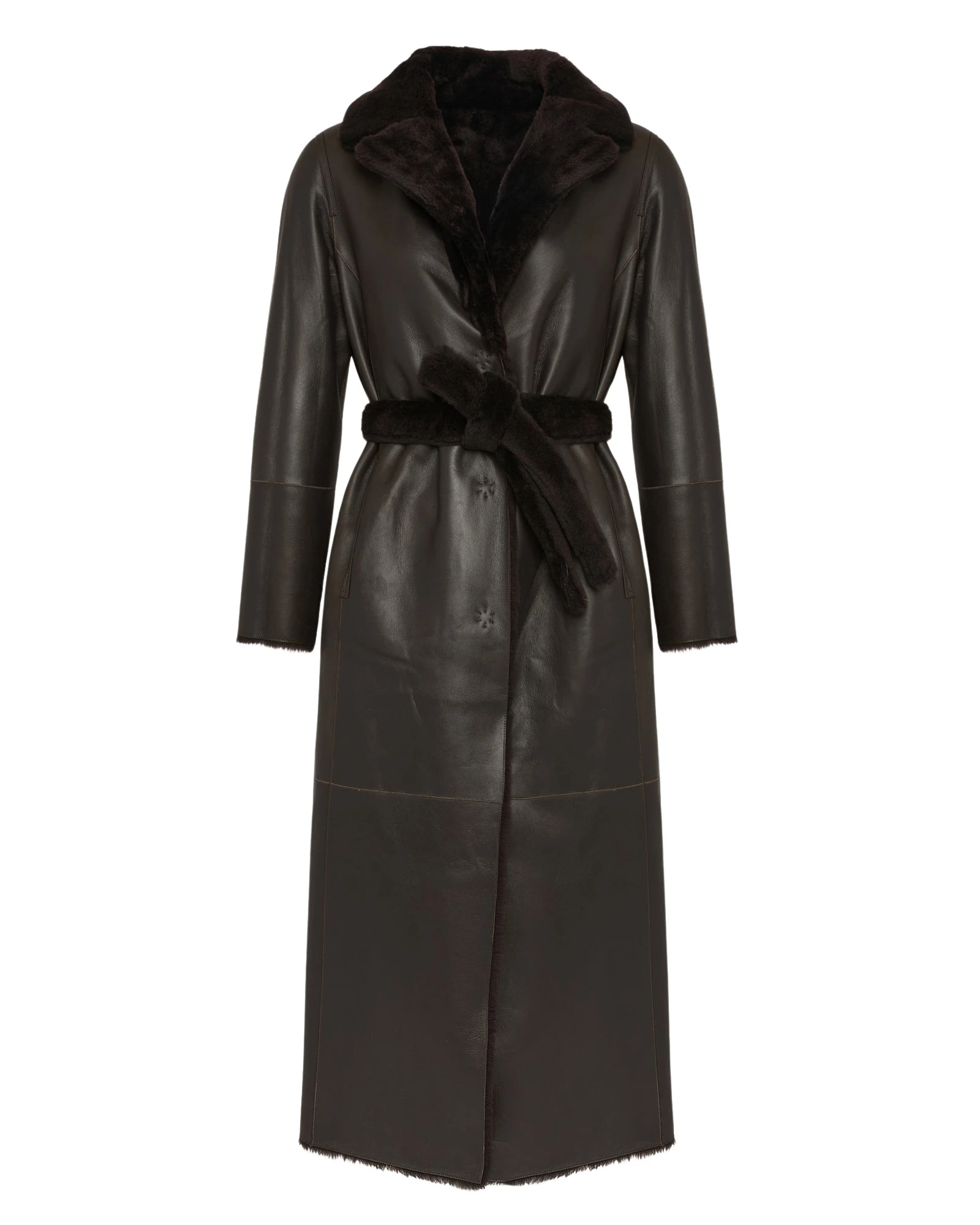 Yves-Salomon-Reversible-long-coat-in-lambskin-and-Lacon-shearling19486_nobg Woman wearing Yves Salomon shearling fur coat – luxury outerwear at Coveti