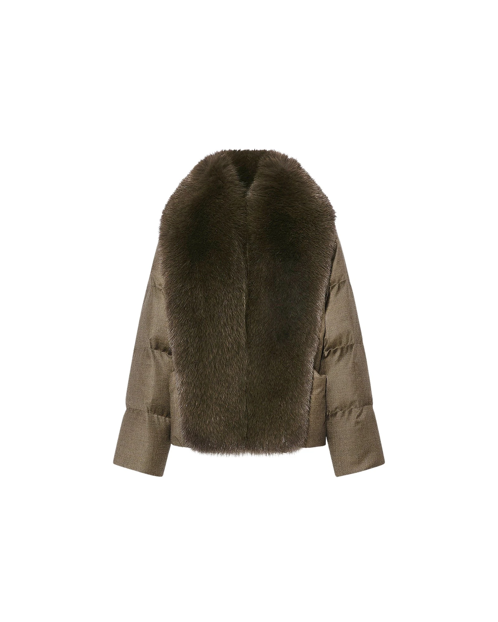 Yves-Salomon-Short-down-jacket-with-large-detachable-fox-fur-collar30543_nobg Woman wearing Yves Salomon shearling fur coat – luxury outerwear at Coveti