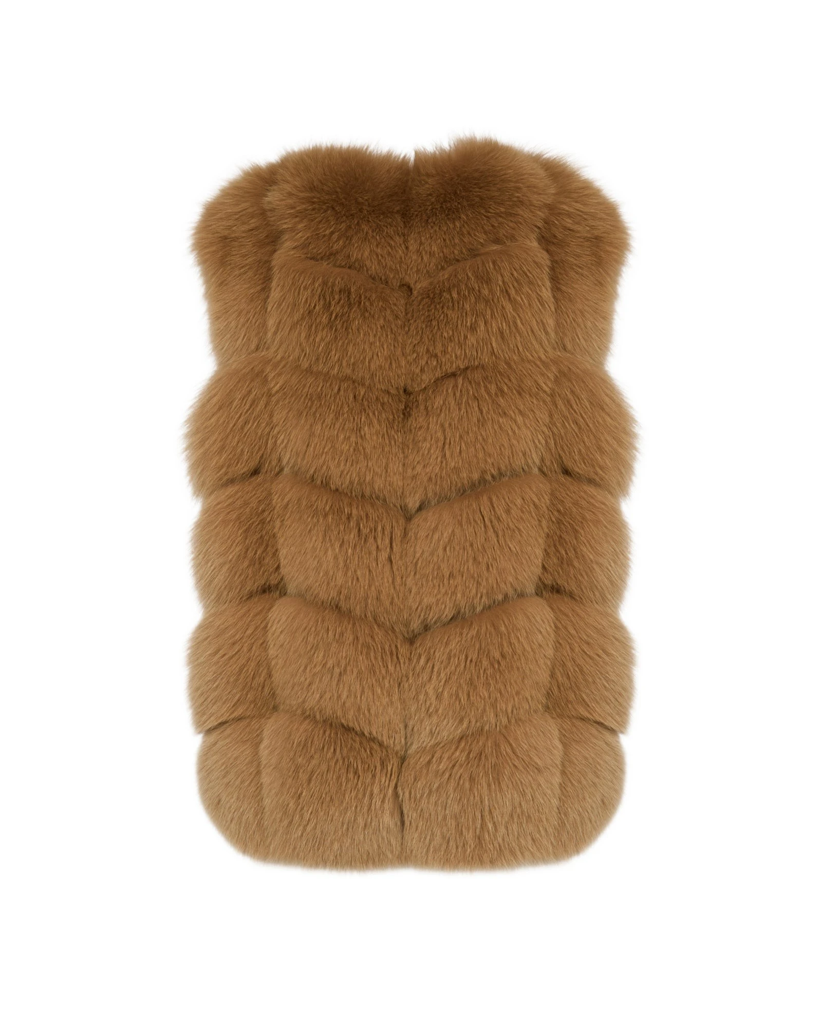 Yves-Salomon-Sleeveless-fox-gilet28712_nobg Woman wearing Yves Salomon shearling fur coat – luxury outerwear at Coveti