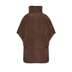 Woman wearing Yves Salomon shearling fur coat – luxury outerwear at Coveti