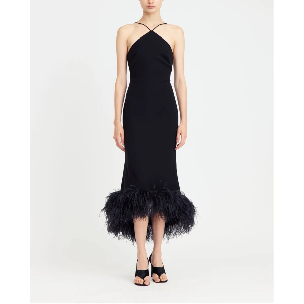 Elevate your elegance in this 16Arlington  from the luxury feather dress edit