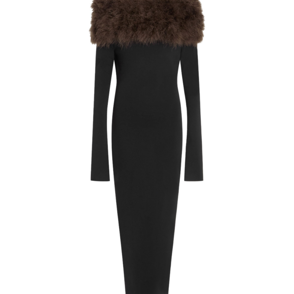 Elevate your elegance in this 16Arlington  from the luxury feather dress edit