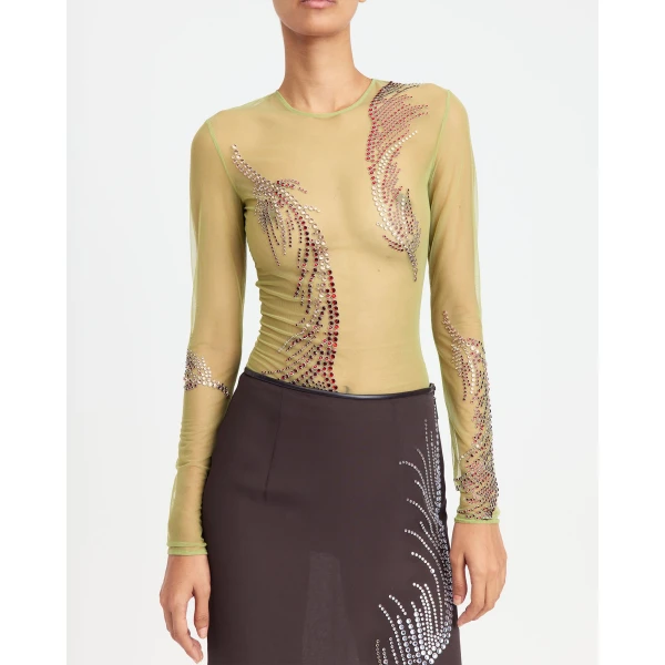 Elevate your elegance in this 16Arlington  from the luxury feather dress edit