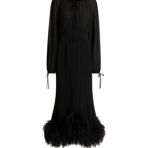 Elevate your elegance in this 16Arlington  from the luxury feather dress edit