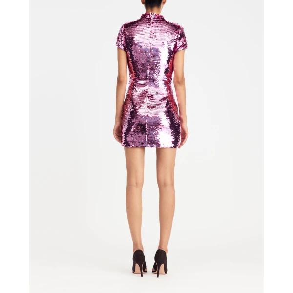 16Arlington Iona Mini Dress In Square Sequin, view 4