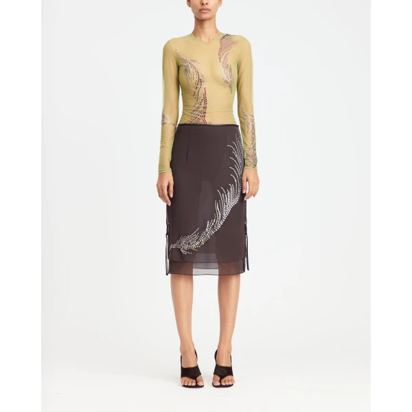 Elevate your elegance in this 16Arlington  from the luxury feather dress edit