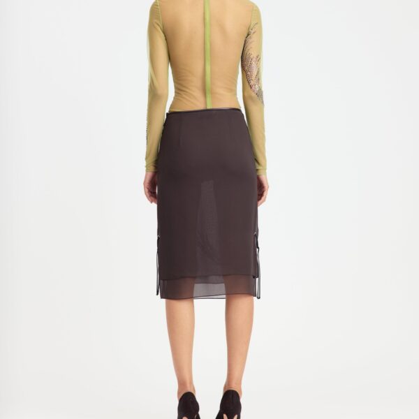 Elevate your elegance in this 16Arlington  from the luxury feather dress edit