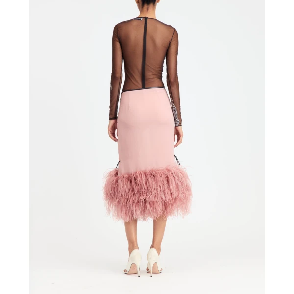 16Arlington Merrow Midi Skirt In Feather And Chiffon, view 4