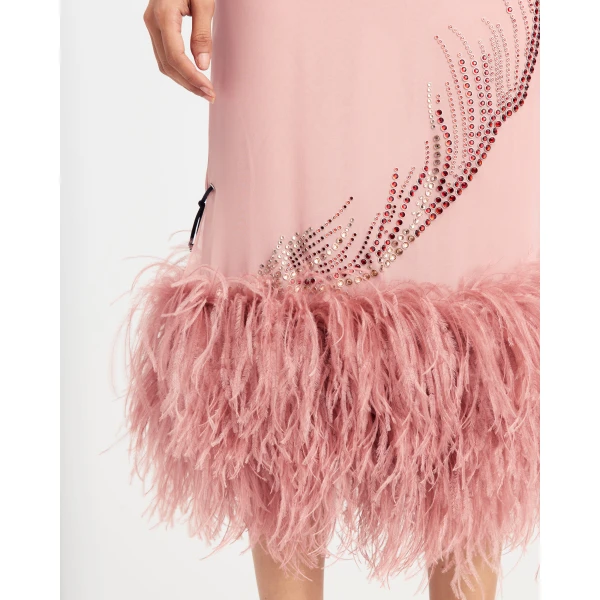 16Arlington Merrow Midi Skirt In Feather And Chiffon, view 5